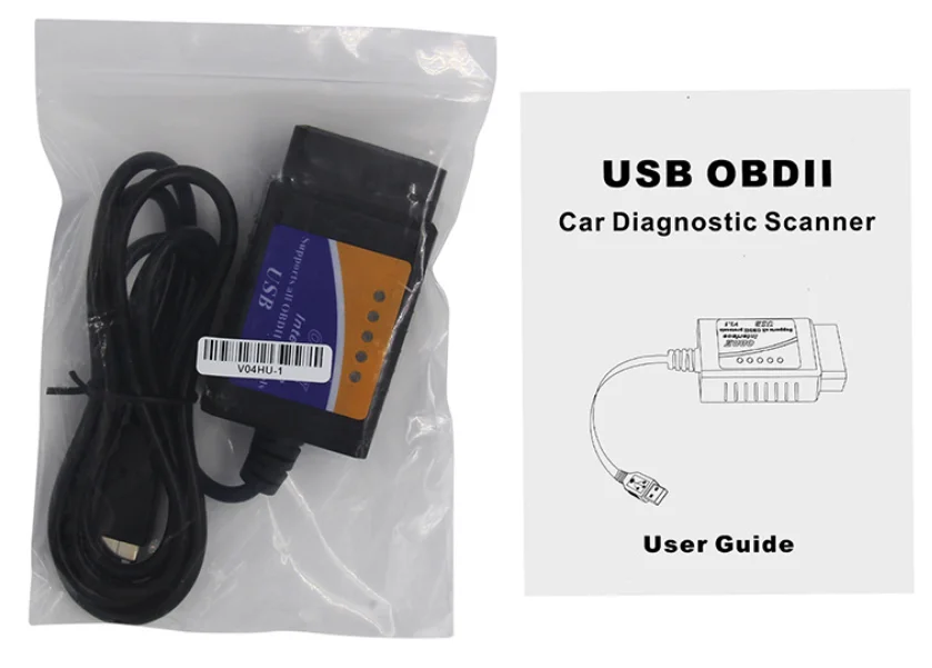 CH340T Chip OBD2 V1.5 ELM327 USB Interface Auto Diagnostic Tool Car Scanner