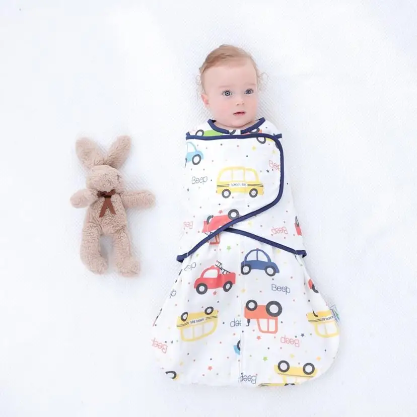 
2019 Nantong Factory muslin wraps organic baby swaddle cotton car newborn & infant baby swaddle wrap baby sleeping bag 