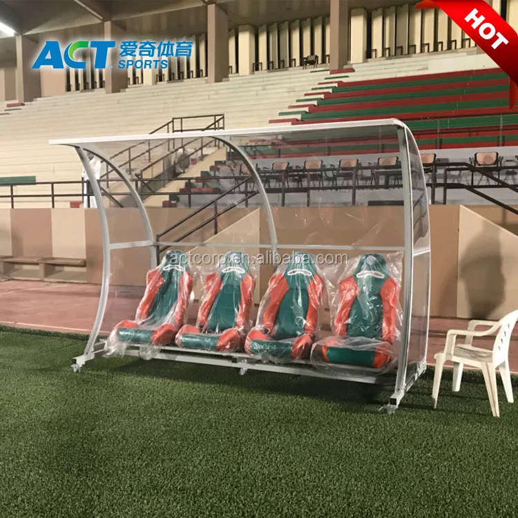 Weather-Resistant team player benches, SPORTS soccer benches, team sports bench for outdoor