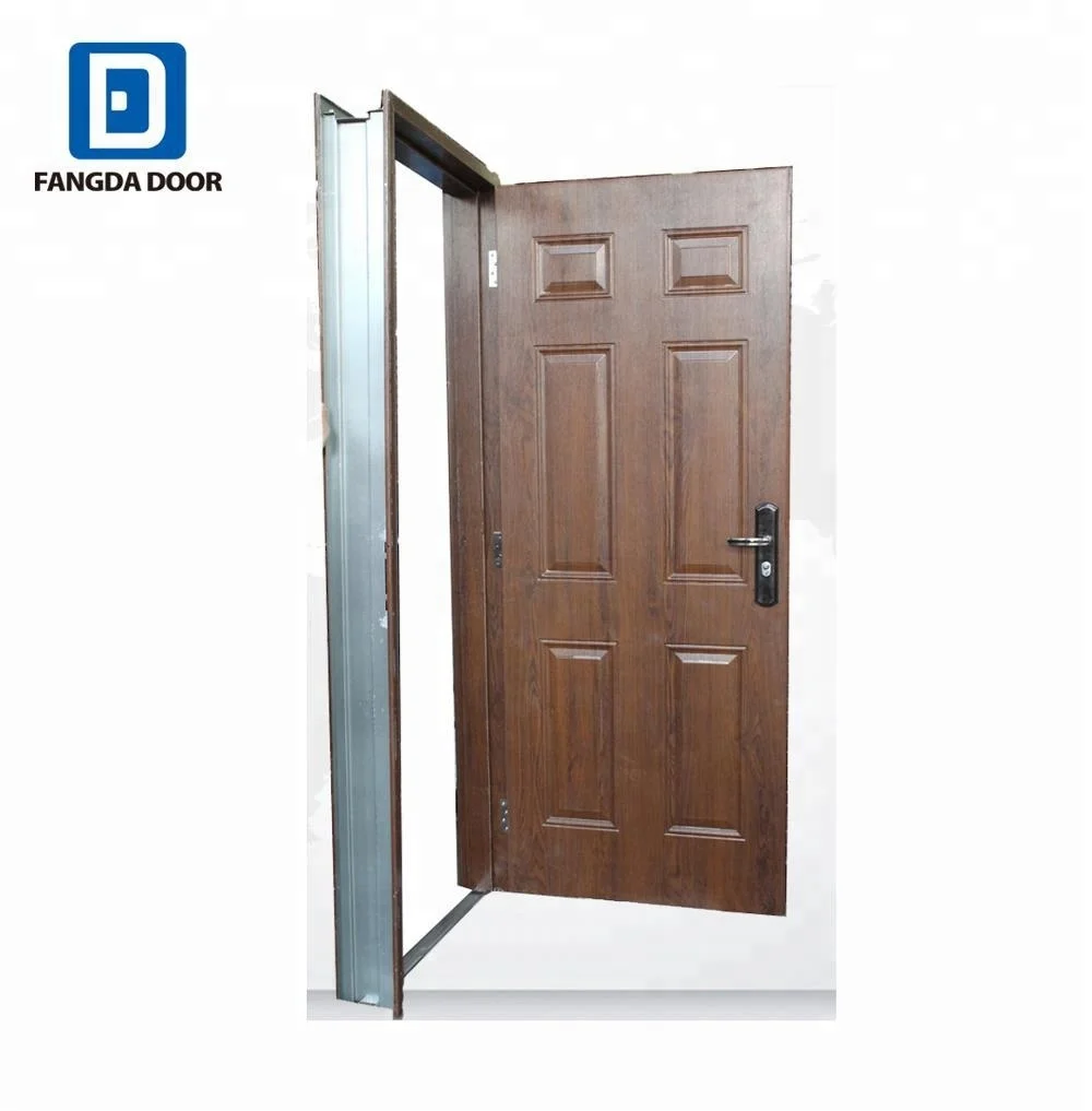 2023 latest design  high quality security exterior steel door with frames American steel doors