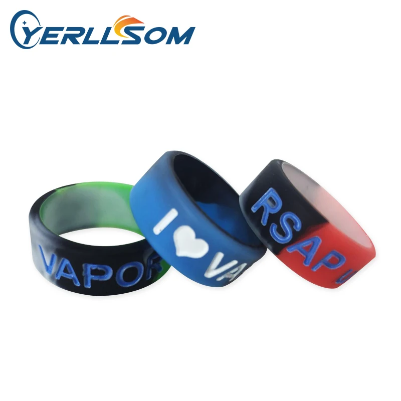 Rings Jewelry Printing Personal Silicone Rubber Wedding Ring Band Customized Hot Selling Silicone Women 