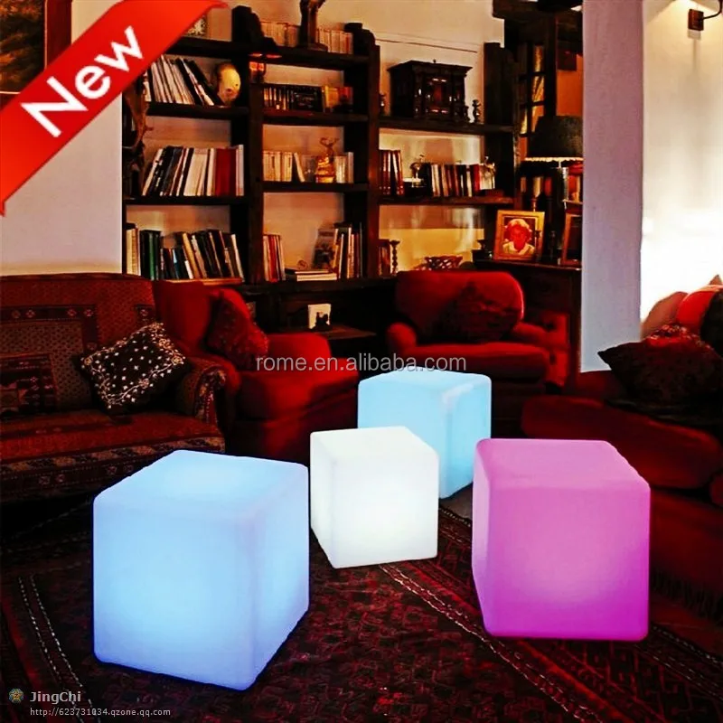 
40cm led cube wedding decoration mood light led garden cube for sitting 