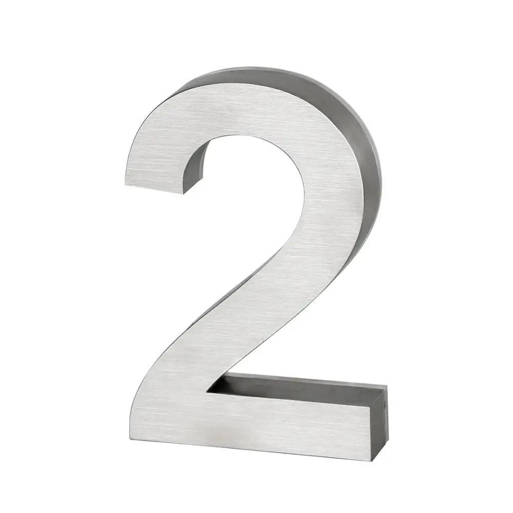 
LED Digital House Number Personalized Large Black and Blue Modern Address Number Sign 