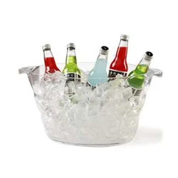 Acrylic PS plastic coolers Wine Party Drink Tub wine ice chilled bucket 12L