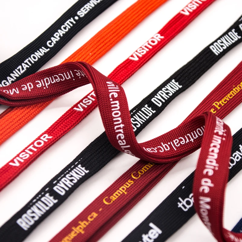 
China factory eco-friendly custom logo printed tubular polyester webbing 