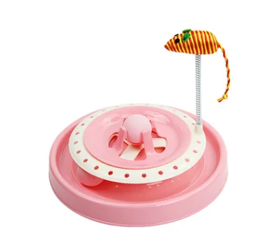 Hot Sale Funny Tower of Tracks Cat Toy with Mouse Pet Sleeping Breathing Game Cat Teaser Toy