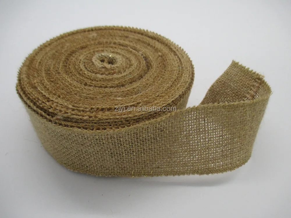 
Burlap Roll With Golden thread -230GSM-6inches X5 yards 