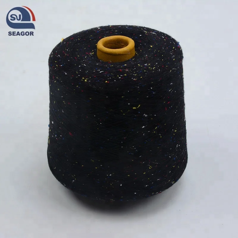 32s 97% cotton 3% polyester nep yarn fancy yarn for T shirt