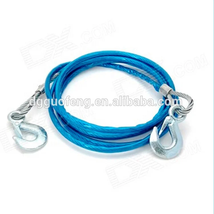 2.5mm tension hoists capstan wire rope winch cable with strength hook