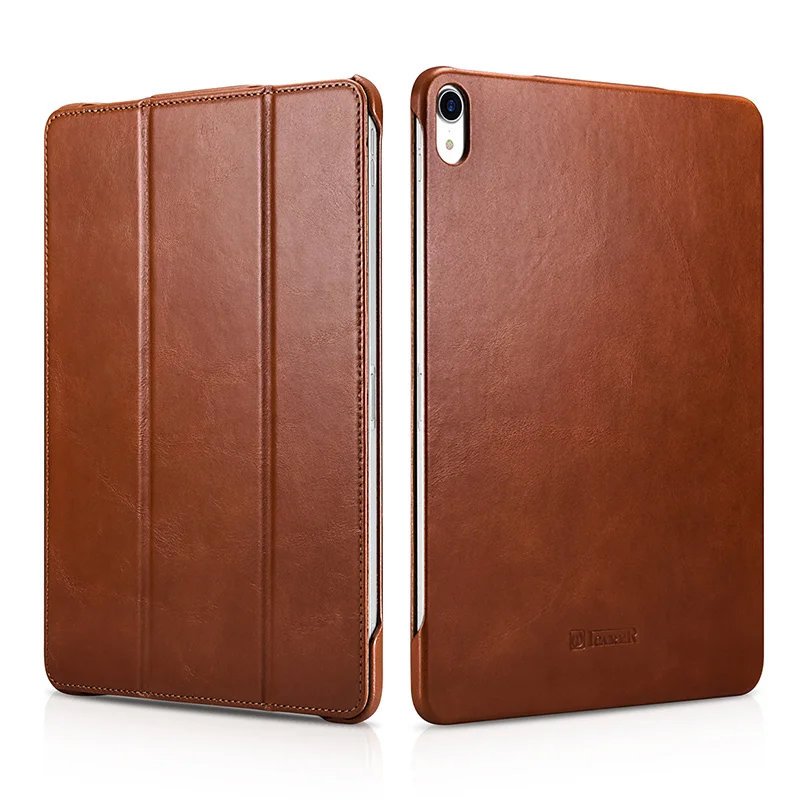 ICARER Best Price Genuine Leather Tablet Protective Case for iPad Pro 12.9 inch 2018