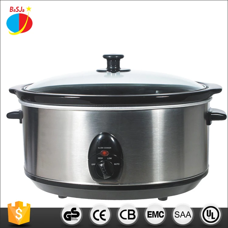  3.5QT 4.5QT 6.5QT миниатюрная Китайская дешевая электрическая кастрюля для медленной варки с керамической внутренней кастрюлей