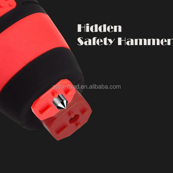 High Quality Car Emergency Tool Kt Digital Tire Gauge With Glass Hammer Flash Light And Seat Belt Cutter