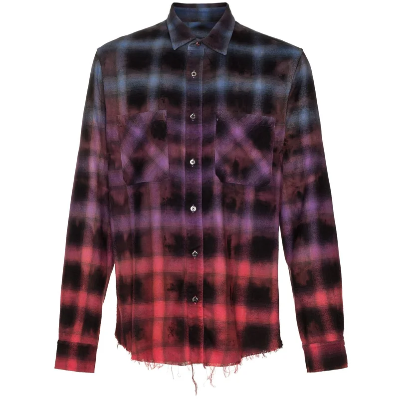 wholesale plaid button long sleeve mens longline flannel shirt long plaid shirt mens plaid shirt