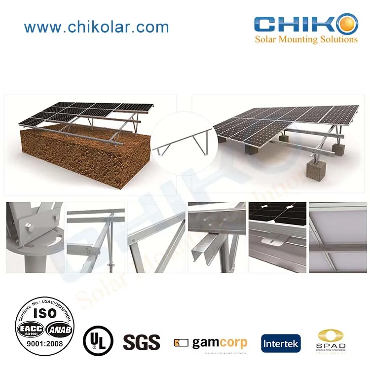Galvanized steel ground solar mounting system bracket / racking / stand
