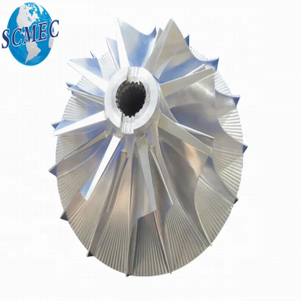 Aluminium and titanium alloy impeller for turbocharger