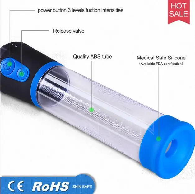 Amazon Hot Selling Waterproof Adult Sex Toys Penis Enlargement Penis Pump