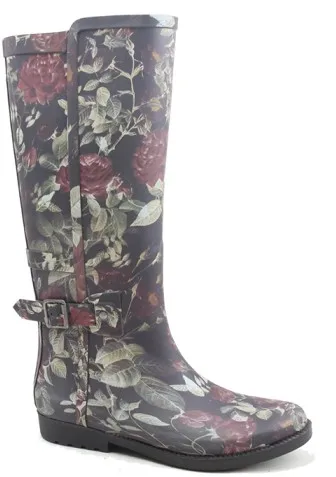 Wholesale Printed Wellingtons Women Rubber Riding Horse Wellingtons