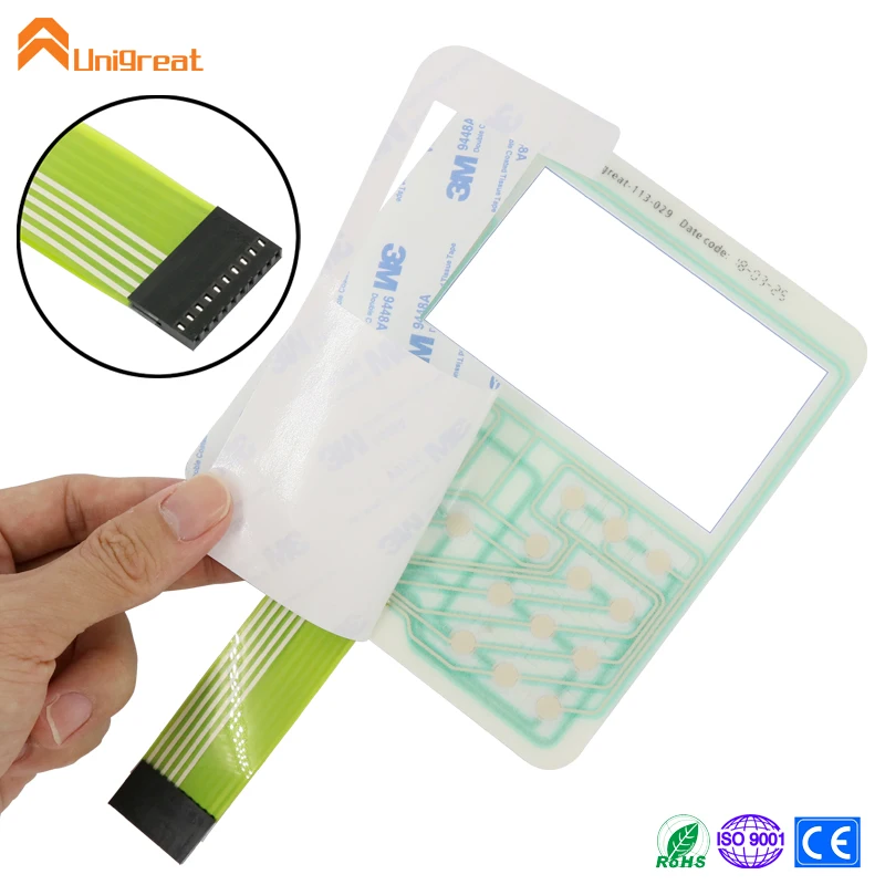 
Custom small volume embossed keys metallic dome membrane circuit switch waterproof keyboards 4x3 matrix keypad 