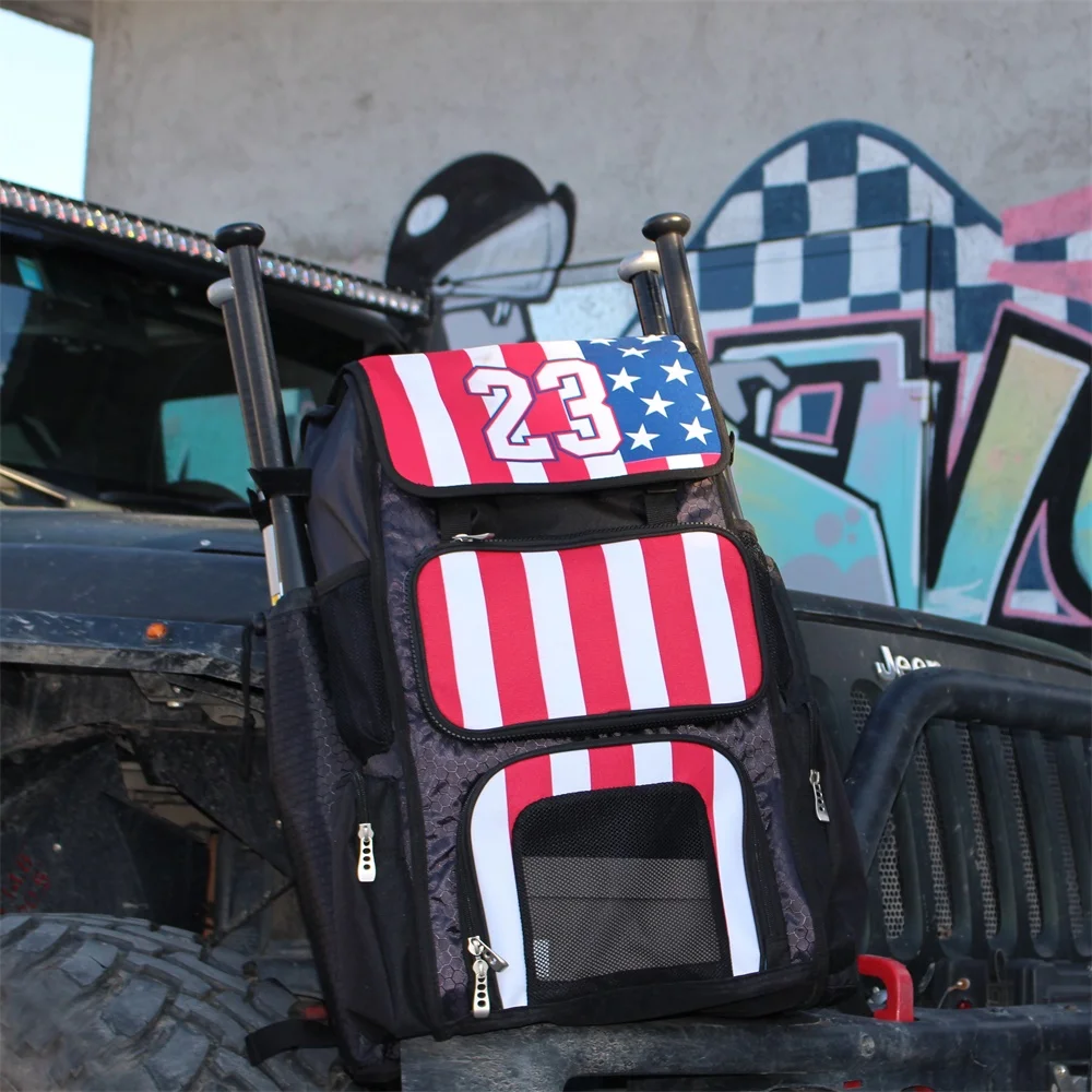 
Fast Delivery Waterproof Gear Bag Custom Print with Team Logo Sport Equipment Bags Baseball Bags ,Sublimation Baseball Backpack 