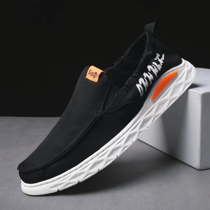 
Men Shoes in Stock Casual Wholesale Soft Sole Canvas Mesh Upper Men Footwear Causal Sport Flat Shoes 