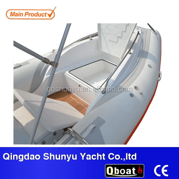 CE ORCA Hypalon 5.8m 9 Passengers Deep V-fiberglass Hull Rigid Inflatable Boat With Double Fiberglass Deck