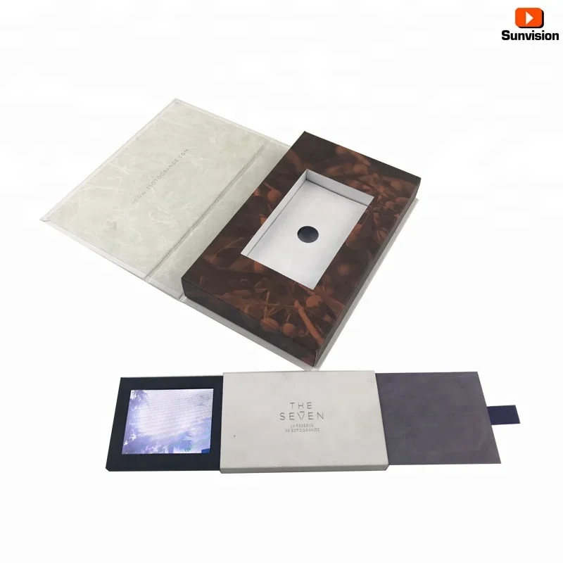 china factory  customized 2.4 4.3, 5, 7 inch screen brochure display components tft lcd video greeting card module with eva