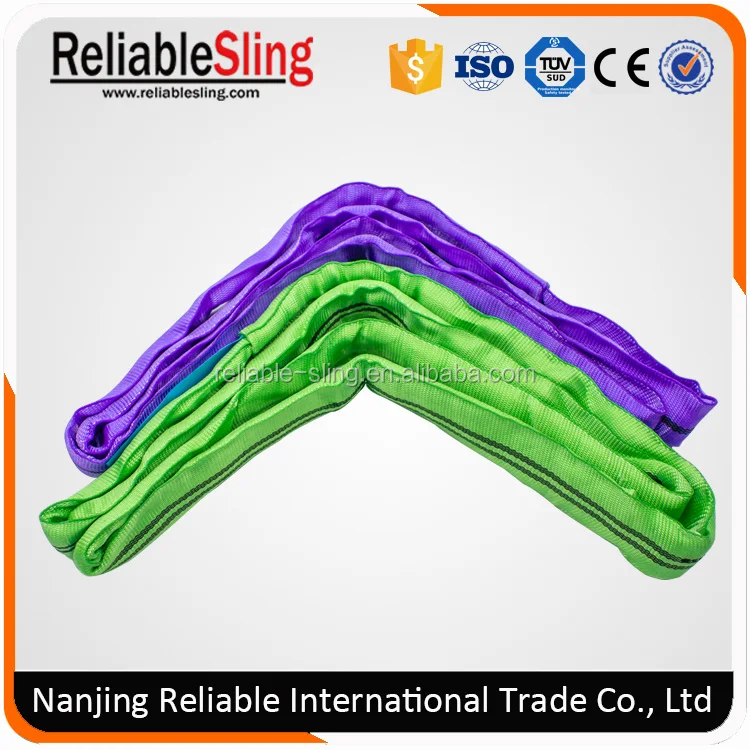 EN 1492-2 Standard Polyester Synthetic Round Sling Safety Factor 7:1