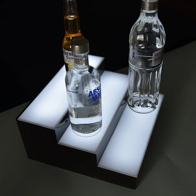 Modern led wine bottle acrylic spoons and forks display stand for 4-9pcs