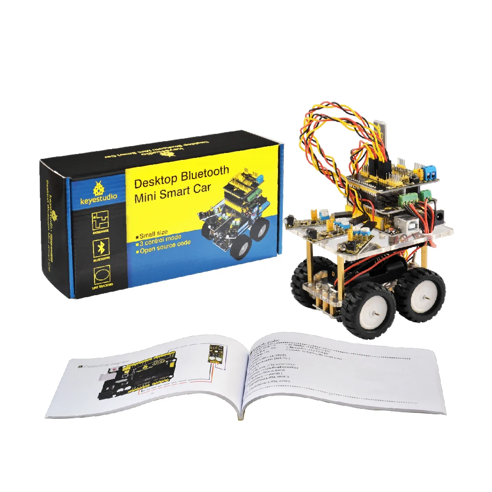 Новый Keyestudio Desktop беспроводной Bluetooth Мини-автомобиль Smart робот автомобилей DIY Kit