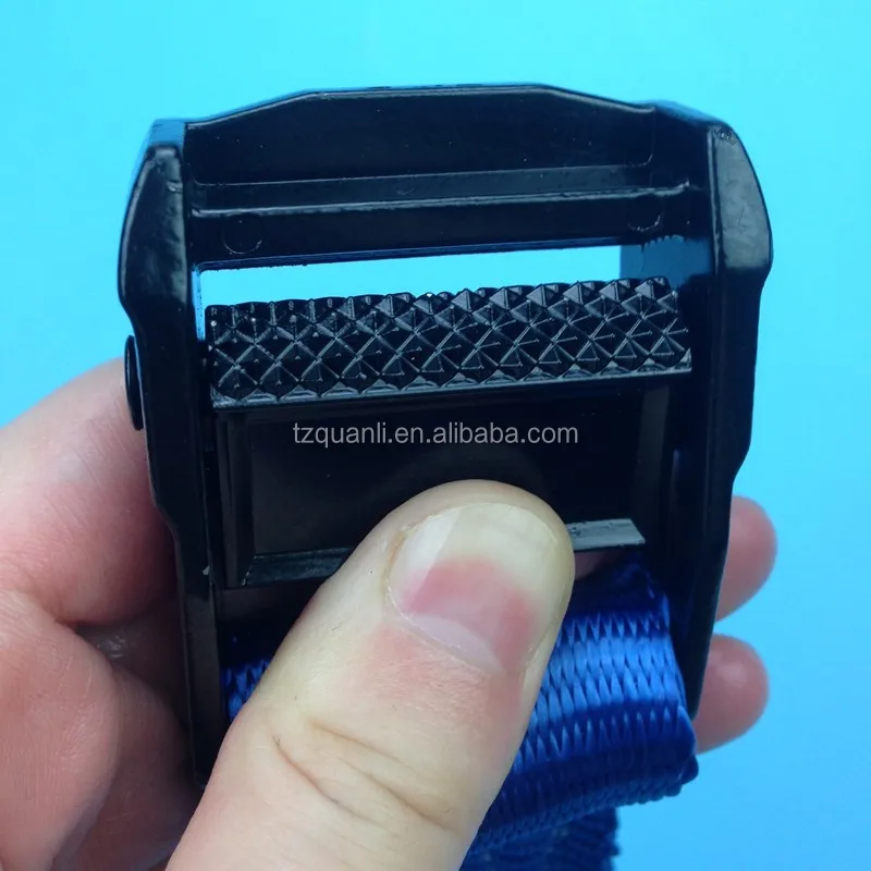 
38mm 1.5 inch Cargo lashing strap white zinc Cam buckle strap for fastening goods 