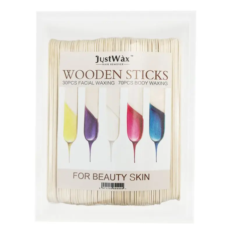 Depilatory wax sticks wooden wax applicator spatula for body face