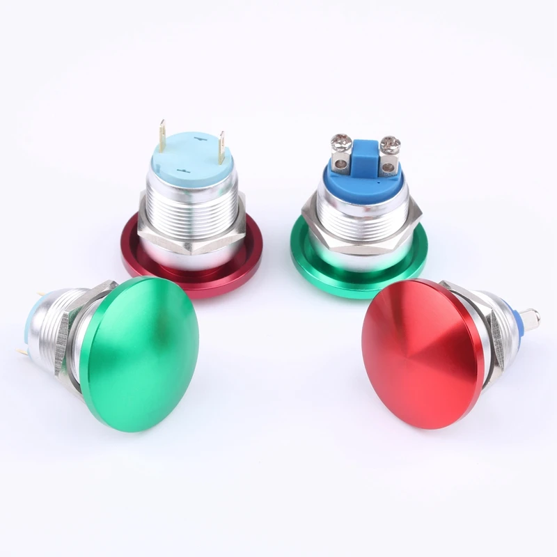 Aluminium alloy oxidation mushroom head metal push button explosion proof  push button switch