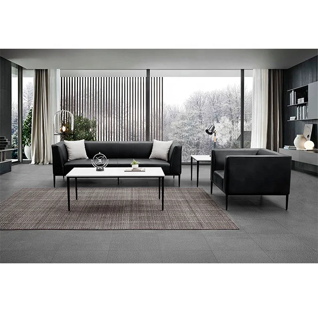 Modern design corner leather couch sofa set sectional living room sofas