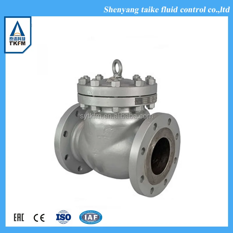 vertical horizontal water full opening swing type wcb casting flanged non return check valve