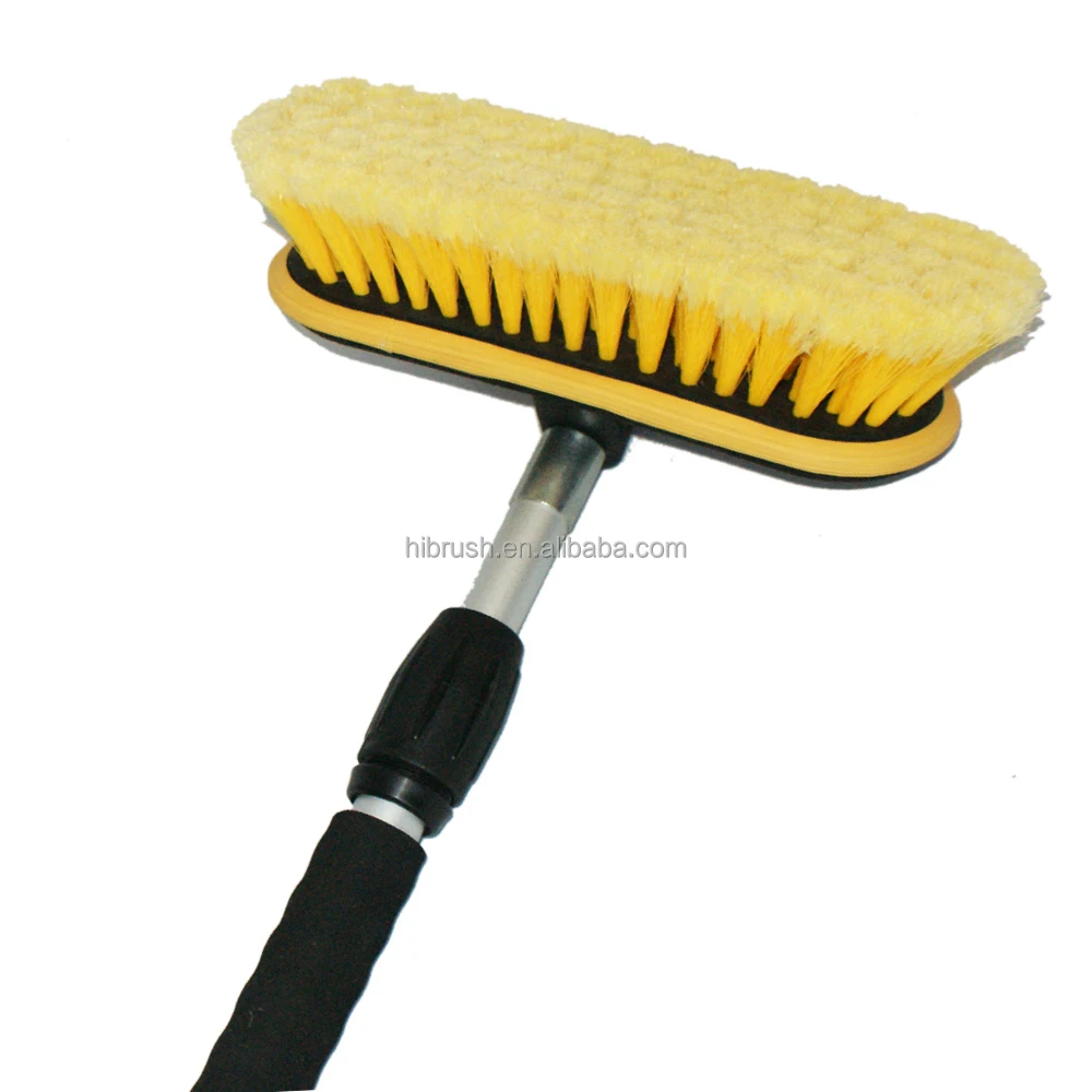 2 meters automatic car wash brush with soft bristle and easy used on/off switch flow through