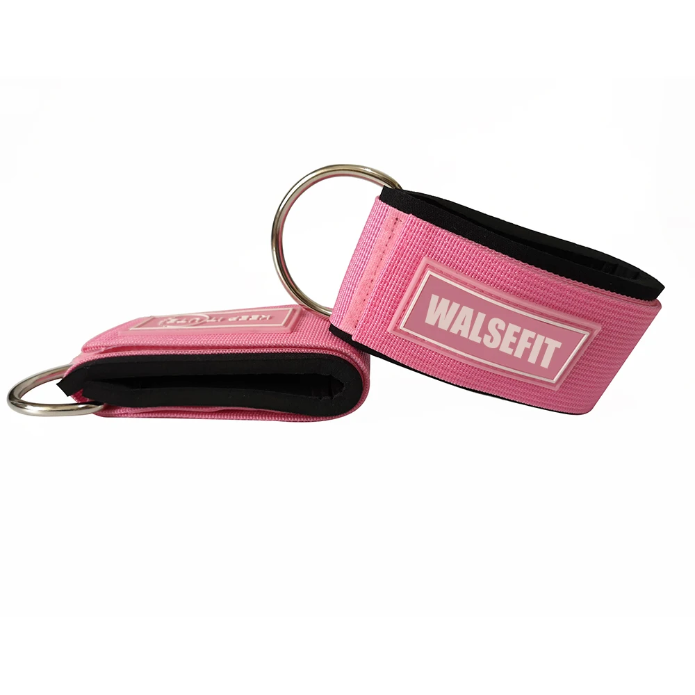 Neoprene Padded Leg Exercise Pink Ankle Strap for Cable Machine