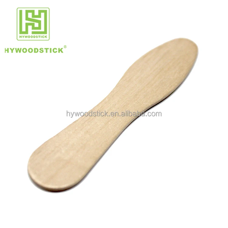 Disposable Wooden Magnum Ice Cream Cheese Taste Spoon Popsicle Sticks  100% birch wood Biodegradable