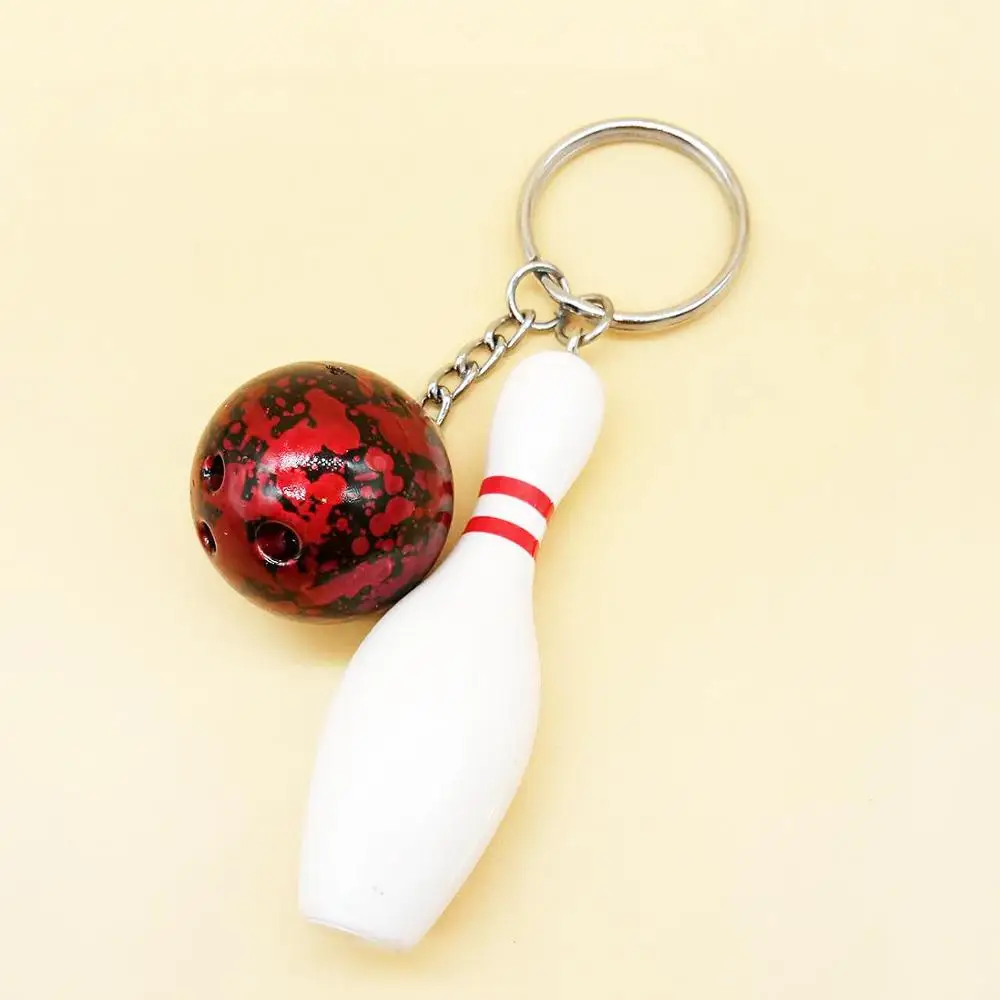 Wholesale bowling ball and pin party favor gifts sports souvenirs bowling keychain