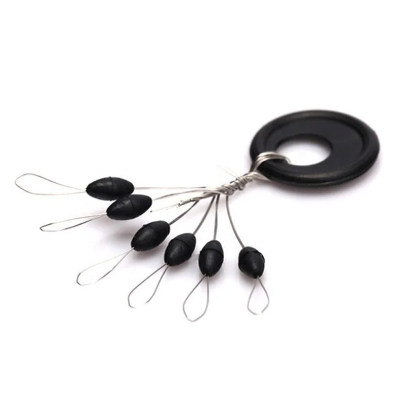 
100pcs/set Fishing Stopper Tackle Resistance Space Not To Hurt The Line Vertical Beans Rod Clip/o-shaped Fishing Accessories 