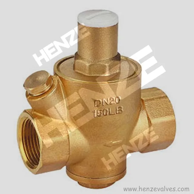 Bronze Pressure Reducing Valve With Gauge