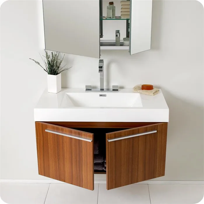 artificial stone integrated basin top quality  vanity cabinet