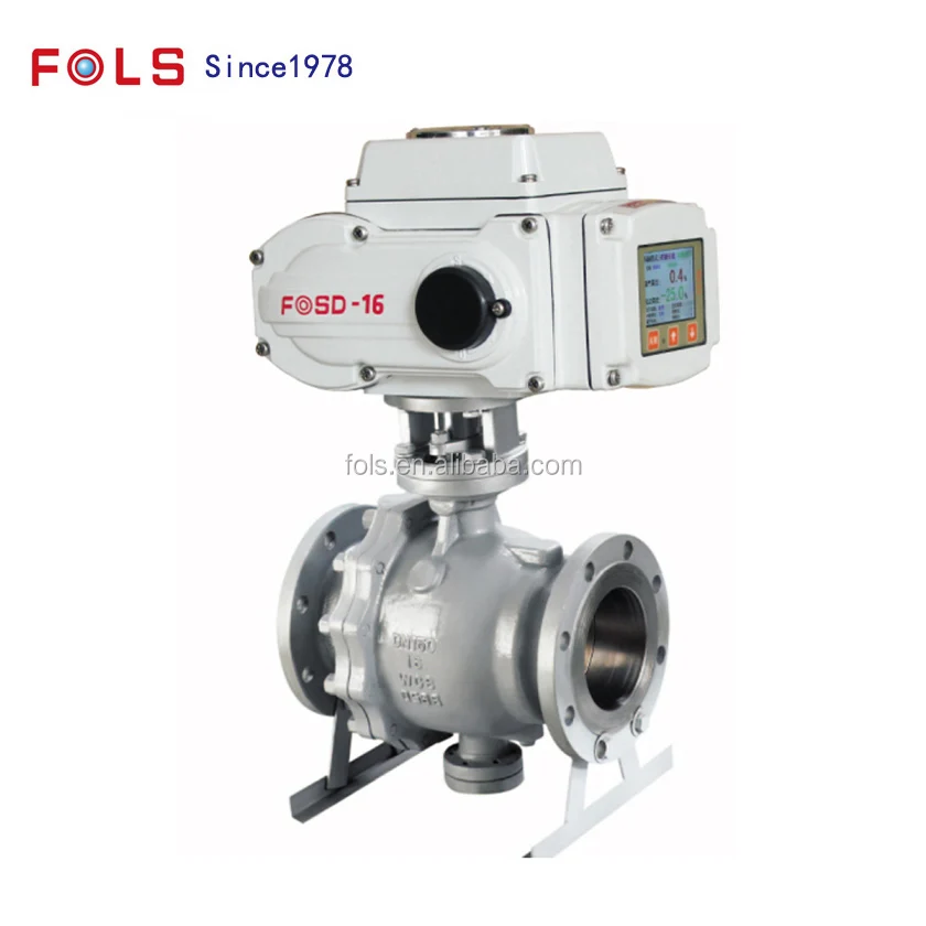 electric regulating type ASTM A216 WCB flange trunnion ball valve
