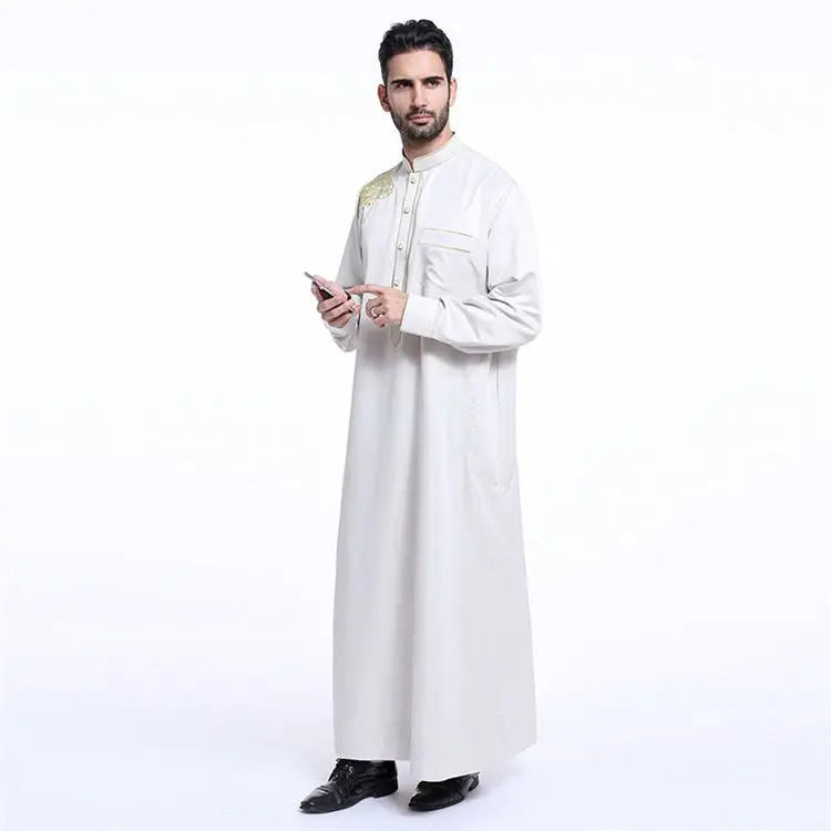 Новейшие Онлайн-дизайны Abaya 2018 оптовая продажа мужская одежда Дубая Thobe