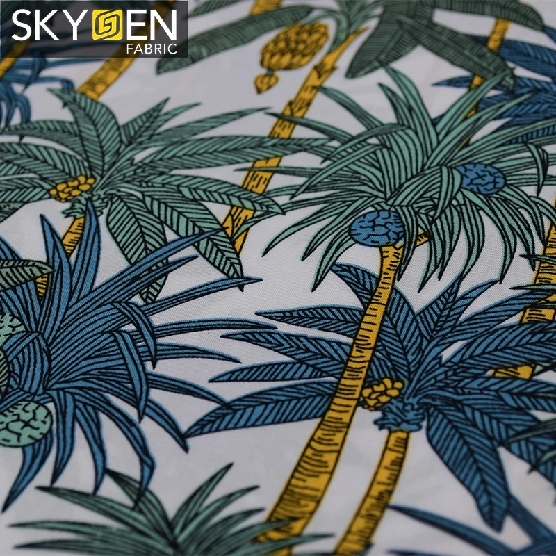 Skygen wholesale 100 cotton philippines indonesian tropical banana print fabric with factory price