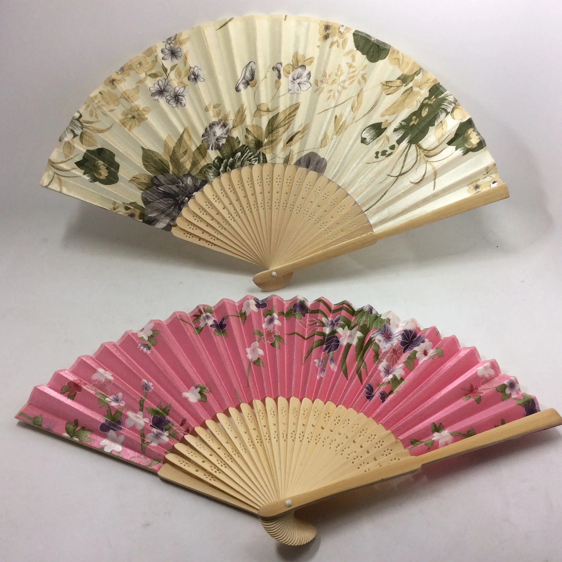 Рекламный рекламный логотип декоративный Портативный Бамбуковый бумажный складной веер