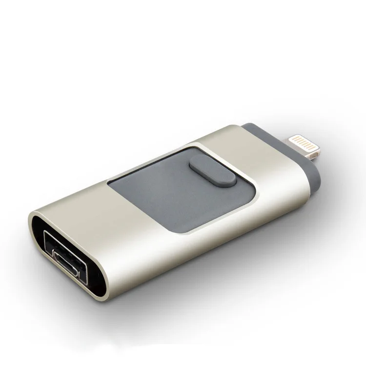 High Quality 3 in 1  32GB 64GB 128GB OTG USB flash drive for Iphone iPhone 6 6 Plus Iphone 7 android PC