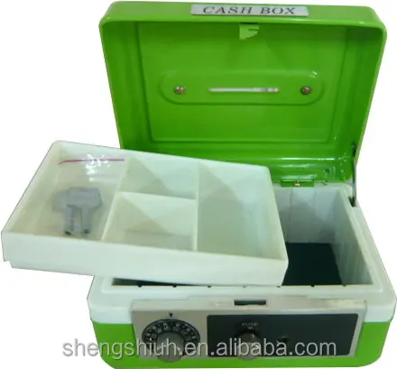 portable two keys cash box