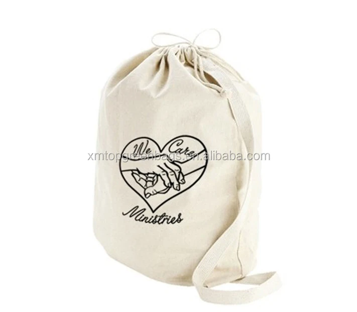 Cheap Large Cotton Drawstring Shoes Dust Pouches With Ribbon String