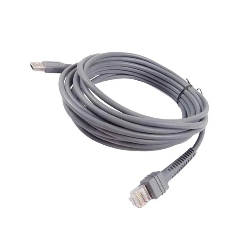 New compatible USB 5M Straight Cable for LS2208 LS4208 DS6708 Barcode Scanner Pda Parts