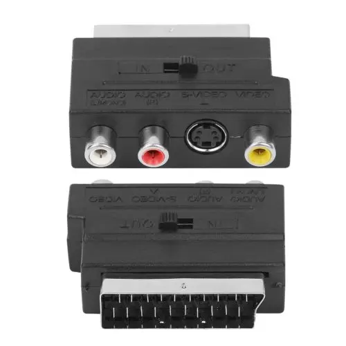 
 SCART К 3 RCA композитный Phono SVHS S-Video адаптер с преобразователем в выход  